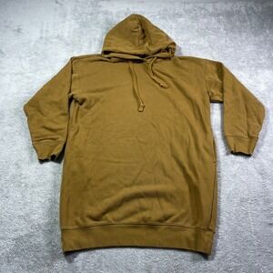 Uniqlo Hoodie Sweatshirt Pullover Men's Medium Brown Drawstring Comfy Fall Barn‎